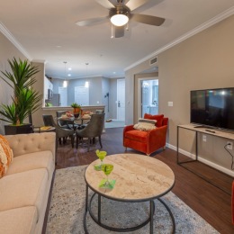 Our comfortable living spaces will make you want to kick off your shoes and turn on your favorite show the minute you walk through the door. How are you enjoying your home at Boardwalk at Town Center? Instagram post from @boardwalkattowncenter on July 19, 2024 16:39:04pm